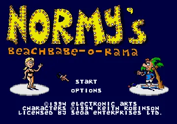 Normy's Beach Babe-O-Rama (USA, Europe) screen shot title